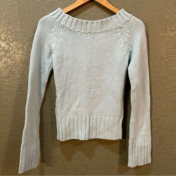 Rave Medium Light Blue Y2K Long Sleeve Sweater - Picture 4 of 9